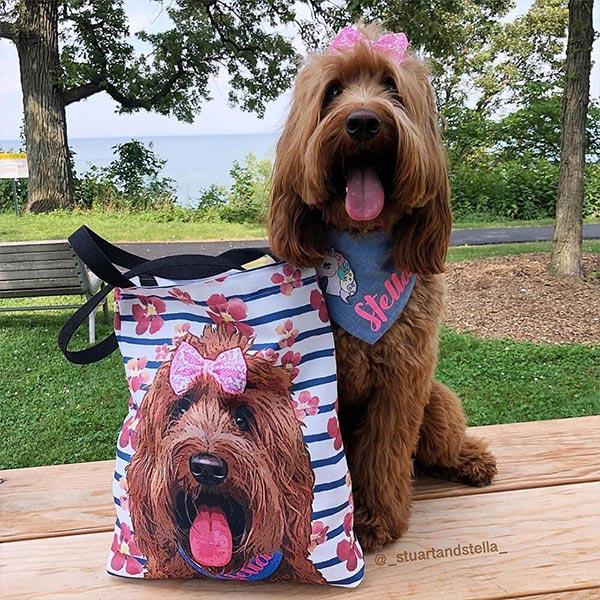Custom Pet Art Tote Bag - Pet Portrait – Pop Your Pup!™