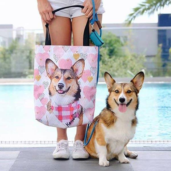 Personalized Dog Tote Bag Dog Person Gift custom Dog Bag 