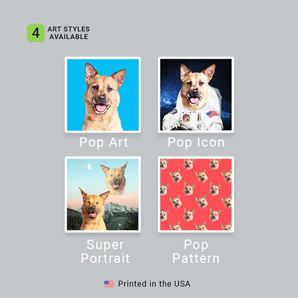 Custom Pet Art Woven Blanket - Pop Your Pup!™