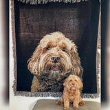 Custom Pet Art Woven Blanket