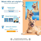 Custom Pet Art Canvas Wrap - Pop Your Pup!™