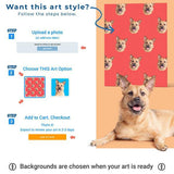 Original Pet Pop Art Linen Pillow - Custom pet art of your dog or cat by pop-your-pup