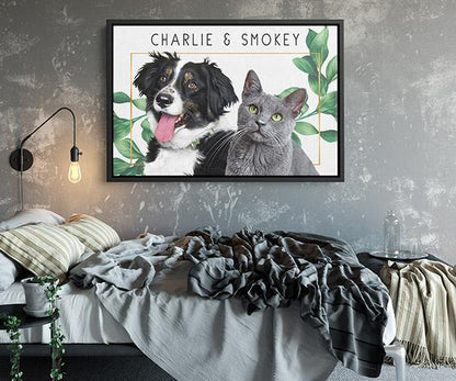 Pop Chic Modern Framed Canvas