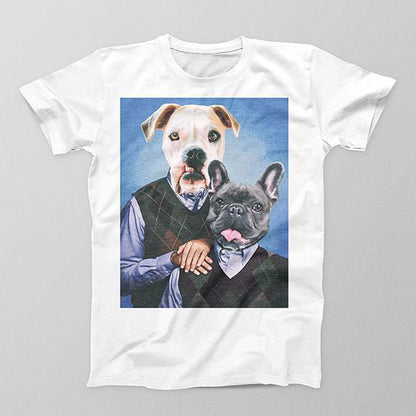 Step Puppers - Mens Crew - Custom pet art of your dog or cat by pop-your-pup