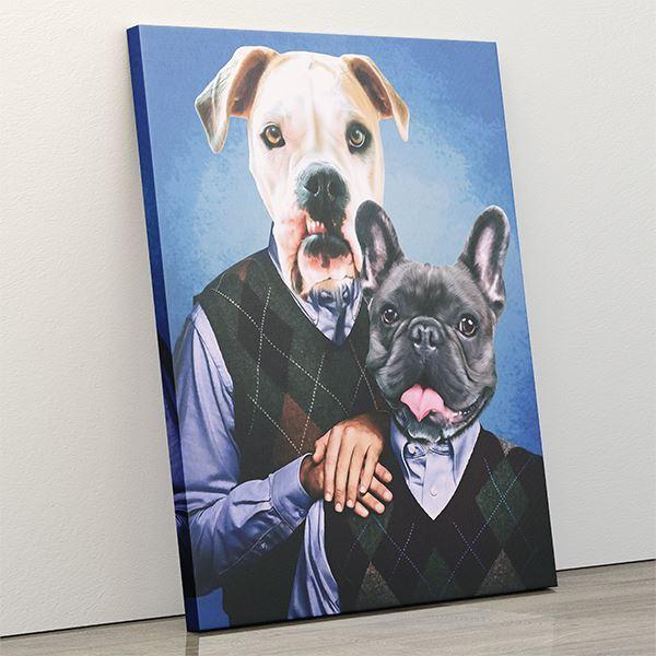 Step Puppers - Canvas Wrap - Custom pet art of your dog or cat by pop-your-pup