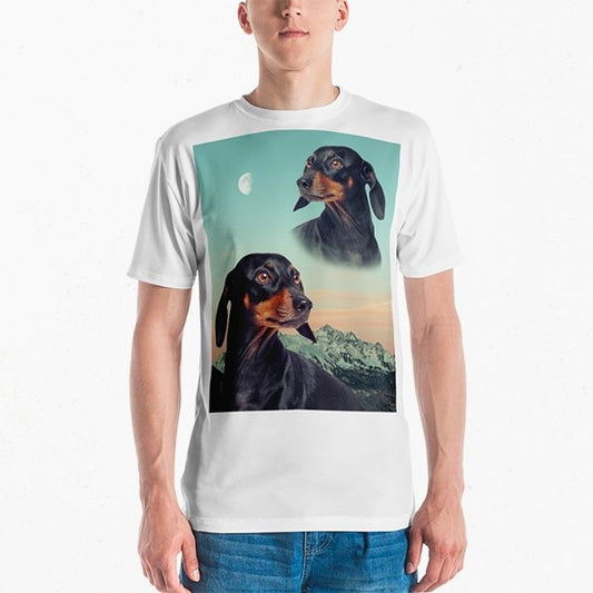 Super Portrait Mens Crew Neck T-shirt - Pop Your Pup!™