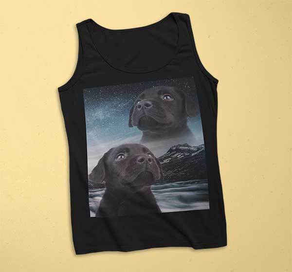 Super Portrait Mens Tank - Custom pet art of your dog or cat by pop-your-pup