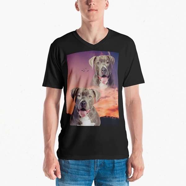 Super Portrait Mens V-neck - Pop Your Pup!™