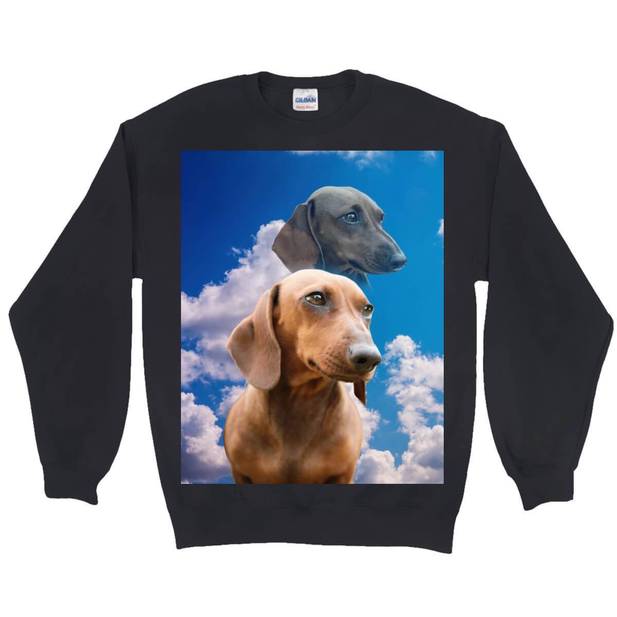 Super Portrait Unisex Sweater - Custom pet art of your dog or cat by pop-your-pup