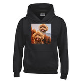 Super Portrait Youth Hoodie - Custom pet art of your dog or cat by pop-your-pup