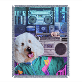 Custom Pet Art Woven Blanket - Pop Your Pup!™